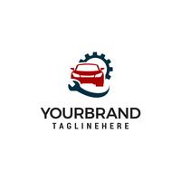 Repair Car logo, car and wrench logo service designs template