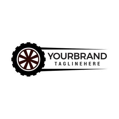 Tire auto logo design concept template vector