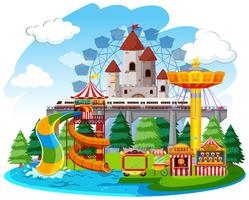 An isolated funfair remplate vector