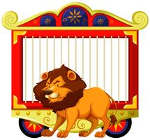 Lion and carnival cage vector