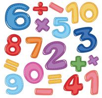 Un conjunto de números y el ícono matemático.