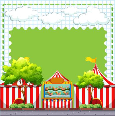 Border design with game at circus