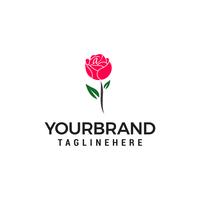 rose logo design concept template vector