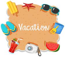 Banner de vacaciones en la playa en Element vector