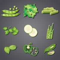 Un conjunto de vegetales verdes frescos
