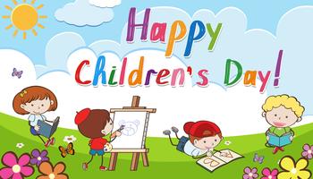 Happy childrens day background vector