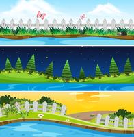 Set of nature scene vector