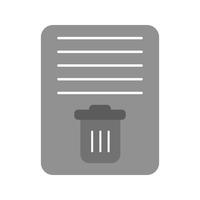 Vector Document Trash Icon