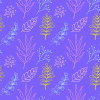 Botanical hand drawn pattern vector