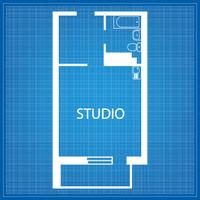 Layout of the Studio vector