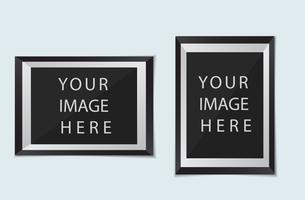 Vector conjunto de marco de fotos de plantilla. aislar en el fondo transparente.