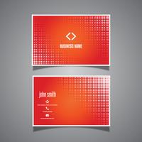 Business card with halftone dots design  vector