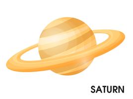 Saturn and its rings. vector