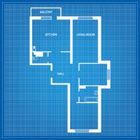 Layout of the apartment vector