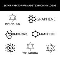 Set of graphene vector design elements
