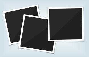 Vector set of template photo frame. isolate on transparent background.