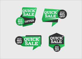 Quick sale creative colorful ribbons advertising  art vector