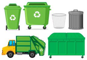 Set of garbage bin