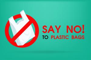 Ideas to reduce pollution Say no to plastic bag That is why the greenhouse effect. The campaign to reduce the use of plastic bags to put. vector