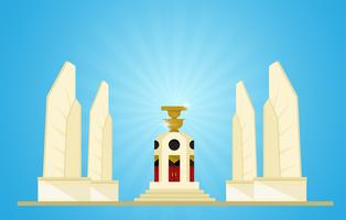 mocracy Monument Representatives of upcoming elections in Thailand vector