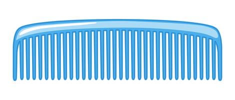 A comb on white background vector