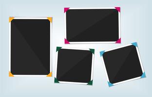 Vector set of template photo frame. isolate on transparent background.