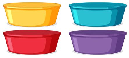 Set of plastic container vector