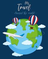 Travel over the world vector