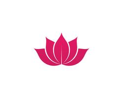Lotus Flower Sign Wellness, Spa and Yoga. Vector Illustration