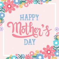 Happy Mother's Day Hand Lettering Vector Calligraphy Lettering - Vector