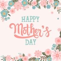 Happy Mother's Day Hand Lettering Vector Calligraphy Lettering - Vector