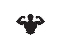 Powerful hand muscle. Strong arm muscles, hard biceps and hands strength  outline. Muscular logo, healthy bodybuilding bicep badge or gym logotype.  Iso Stock Vector Image & Art - Alamy