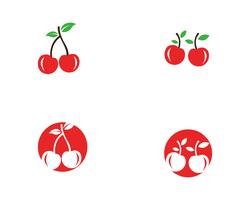 Cherry logo template vector icon - Vector 