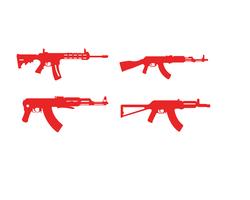 Gun vector symbol templates