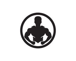 Vector object and Icons for Sport Label, Gym Badge, Fitness Logo Design 