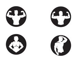 Vector object and Icons for Sport Label, Gym Badge, Fitness Logo Design 