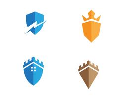 Security guard logo design vector shield 