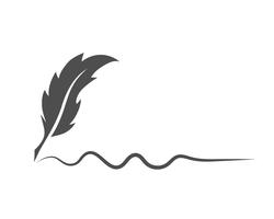 feather logo vector template sign