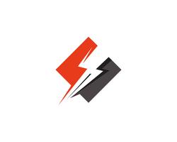 Flash thunderbolt logo template  vector