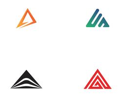 pyramid logo and symbol Business abstract design template  vector