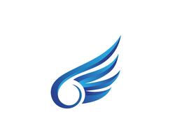 Logotipo de ala y símbolo de plantilla de negocios. vector