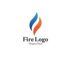 Fuego logo símbolo gas y aceite vector