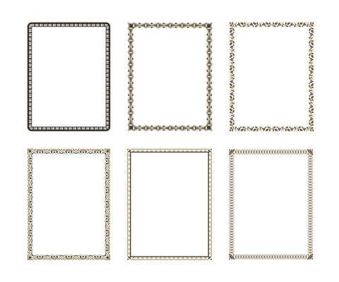 Set luxury decorative frame