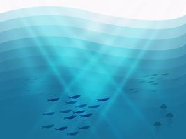 Deep Sea Illustration Background vector