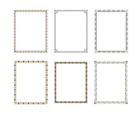 Set luxury decorative frame