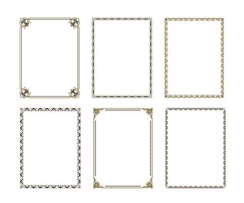 Set luxury decorative frame