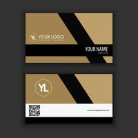 Modern Creative and Clean Business Card Template with gold black vector