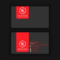 Modern Creative and Clean Business Card Template with red blackcolor