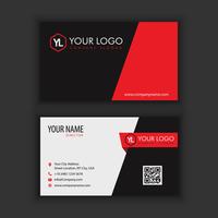 Modern Creative and Clean Business Card Template with red black  vector