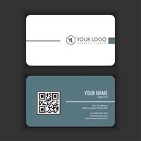 Modern Creative and Clean Business Card Template with grey color vector